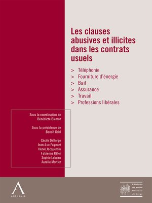 cover image of Les clauses abusives et illicites dans les contrats usuels